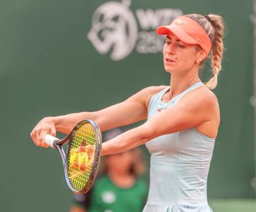 July 29, 2023, Lausanne, Vaud, Switzerland: Lausanne Switzerland, 07 29 2023: Anna BondoÂ¡r of Hungary serves during semifinal of Ladies Open Lausanne. Ladies Open Lausanne took place tennis club of Lausanne, the Olympic capital. Lausanne Switzerland - ZUMAd206 0300491420st Copyright: xEricxDubostx