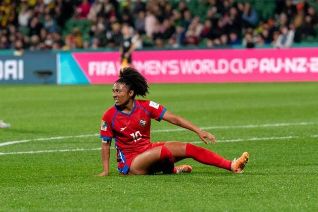 Perth, Australia, July 29th 2023: Marta Cox (10 Panama) laments a miss during the 2023 FIFA Womens World Cup Group F football match between Panama and Jamaica at Perth Rectangular Stadium (HBF Park) in Perth, Australia. (Noe Llamas SPP) Copyright: xNoexLlamasx xSPPx spp-en-NoLlSp-20230729-NLA03166