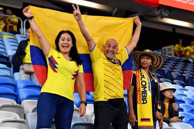 WWC23 GERMANY COLOMBIA, Colombian fans are seen prior to the start of the FIFA Women s World Cup 2023 soccer match between Germany and Colombia at Sydney Football Stadium in Sydney, Sunday, July 30, 2023. ( NO ARCHIVING, EDITORIAL USE ONLY, NO USE IN BOOKS WITHOUT CONSENT SYDNEY NEW SOUTH WALES AUSTRALIA  Copyright: xBIANCAxDExMARCHIx 20230730001825959362