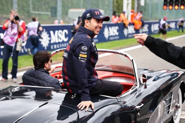 F1 Belgian Grand Prix 2023 Sergio Perez of Red Bull Racing at drivers parade ahead of the Formula 1 Belgian Grand Prix at Spa-Francorchamps in Spa, Belgium on July 30, 2023. Spa Belgium  Copyright: xJakubxPorzyckix originalFilename:porzycki-f1belgia230730_npEmK.jpg