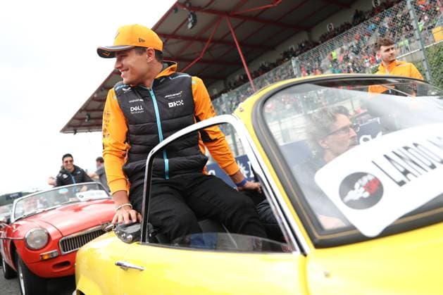 F1 Belgian Grand Prix 2023 Lando Norris of McLaren at drivers parade ahead of the Formula 1 Belgian Grand Prix at Spa-Francorchamps in Spa, Belgium on July 30, 2023. Spa Belgium  Copyright: xJakubxPorzyckix originalFilename:porzycki-f1belgia230730_npfS6.jpg
