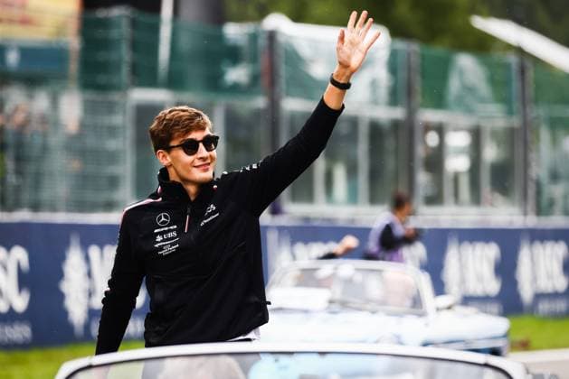 July 30, 2023, Spa, Belgium: George Russell of Mercedes attends the drivers parade ahead of the F1 Grand Prix of Belgium at Circuit de Spa-Francorchamps on July 30, 2023 in Spa, Belgium. Spa Belgium - ZUMAz156 0300571815st Copyright: xBeataxZawrzelx