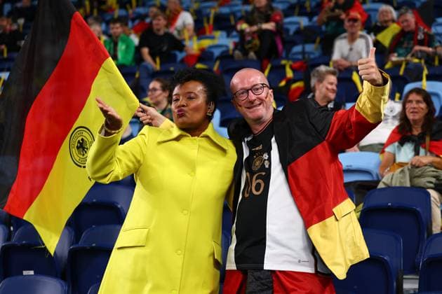 30th July 2023; Sydney Football Stadium, Sydney, NSW, Australia: FIFA Womens World Cup Group H Football, Germany versus Colombia; German supporters with their flags  ActionPlus12537492 KevinxManning