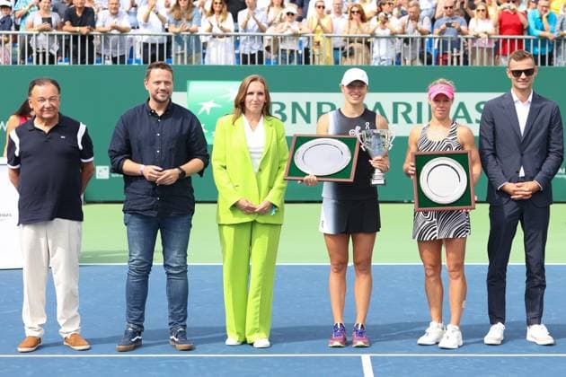 WARSZAWA 30.07.2023 TURNIEJ TENISOWY BNP PARIBAS WARSAW OPEN 2023 FINAL --- WOMENS WTA, Tennis Damen 250 TENNIS TOURNAMENT BNP PARIBAS WARSAW OPENI FINAL MATCH ADAM STRUZIK RAFAL TRZASKOWSKI MALGORZATA WASIUK IGA SWIATEK LAURA SIEGEMUND MARIUSZ FYRSTENBERG FOT. ANNA KLEPACZKO FOTOPYK NEWSPIX.PL --- Newspix.pl  230730LUM031