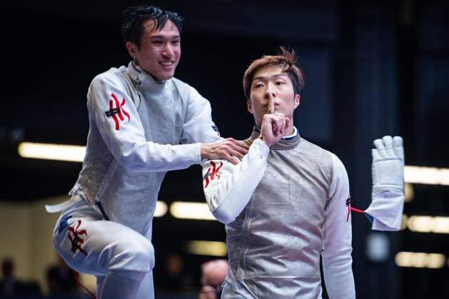 Bilder des Jahres 2023, Sport 07 Juli Sport Themen der Woche KW30 Sport Bilder des Tages Sword - FIE Senior Fencing World Championships - day9 Foto Matteo Arnoul 30 07 2023 Milano (Italia) - - & xA;Campionati Mondiali Seniores di Scherma a Milano. Nella foto: Hong Kong vs Italia. Pics Matteo Arnoul 30th July 2023 Milan (Italy) - Sport - World Senior Fencing Championships in Milan. In the picture: Hong Kong vs Italy Milan Centro Congressi MiCo Italy Copyright: xMatteoxArnoulx xLiveMediax LPS_1012432