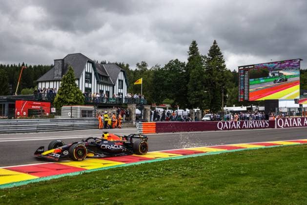 July 30, 2023, Spa, Belgium: Max Verstappen of Red Bull Racing is racing during the F1 Grand Prix of Belgium at Circuit de Spa-Francorchamps on July 30, 2023 in Spa, Belgium. Spa Belgium - ZUMAz156 0300579787st Copyright: xBeataxZawrzelx