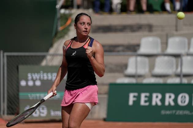 July 30, 2023, Lausanne, Vaud, Switzerland: Lausanne, Switzerland: ItalyÃ¢â‚¬â ¢s ELISABETTA COCCIARETTO reacts during her WomenÃ¢â‚¬â ¢s singles final match against FranceÃ¢â‚¬â ¢s Clara Burel on the seventh day of the 2023 Ladies Open Lausanne. Lausanne Switzerland - ZUMAs230 20230730_znp_s230_010 Copyright: xCorinexScibozx