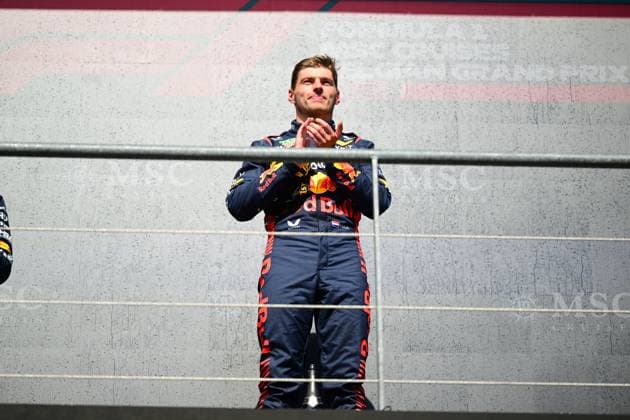 F1 Grand Prix of Belgium Max Verstappen of Red Bull Racing Honda celebrate victory during race of Belgian GP, 13th round of FIA Formula 1 World Championship, WM, Weltmeisterschaft in Spa-Francorchamps Circuit, Stavelot, Vallonia, Belgium, 30 07 23 Stavelot Vallonia Belgium  Copyright: xAndreaxDiodatox originalFilename:diodato-notitle230730_npJ8n.jpg