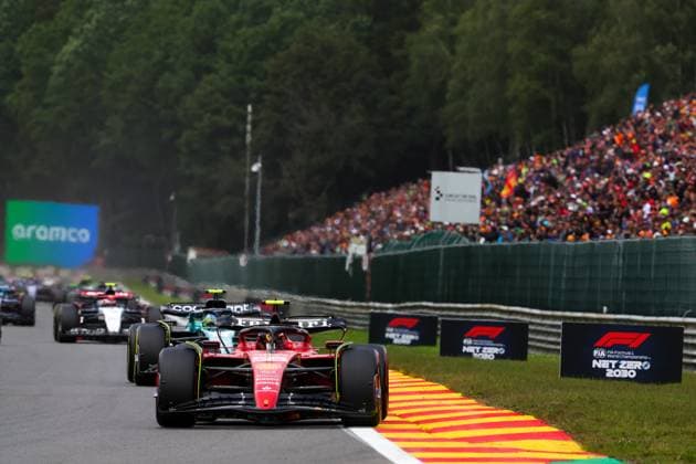 55 Carlos Sainz ESP, Scuderia Ferrari , F1 Grand Prix of Belgium at Circuit de Spa Francorchamps on July 30, 2023 in Spa Francorchamps, Belgium Photo by HOCH ZWEI Spa Francorchamps Belgium