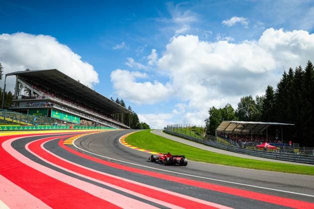 16 LECLERC Charles (mco), Scuderia Ferrari SF-23, action during the 2023 Formula 1 MSC Cruises Belgian Grand Prix, 12th round of the 2023 Formula One World Championship, WM, Weltmeisterschaft from July 28 to 30, 2023 on the Circuit de Spa-Francorchamps, in Stavelot, Belgium - F1 - BELGIAN GRAND PRIX 2023 - RACE DPPI Panoramic  00123028_G0OD8179 