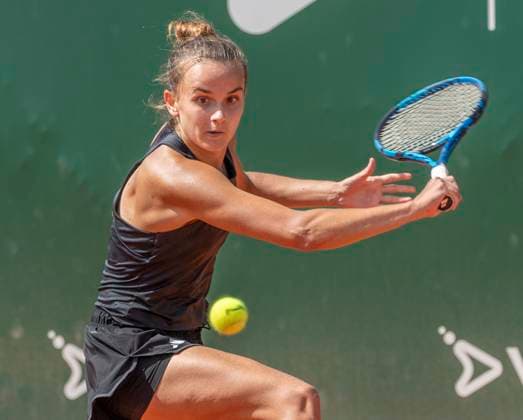 July 30, 2023, Lausanne, Vaud, Switzerland: Lausanne Switzerland, 07 30 2023: Clara Burel of France return during finall of Ladies Open Lausanne. Ladies Open Lausanne during the final between the French Clara Burel and the Italian Elisabetta Cocciaretto at Ladies Open Lausanne. Ladies Open Lausanne took place at the tennis club in Lausanne, the Olympic capital. Lausanne Switzerland - ZUMAd206 0300585580st Copyright: xEricxDubostx