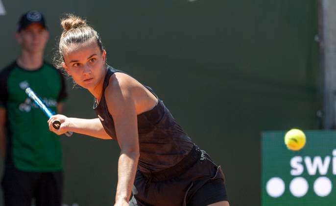 July 30, 2023, Lausanne, Vaud, Switzerland: Lausanne Switzerland, 07 30 2023: Clara Burel of France return finall of Ladies Open Lausanne. Ladies Open Lausanne during the final between the French Clara Burel and the Italian Elisabetta Cocciaretto at Ladies Open Lausanne. Ladies Open Lausanne took place at the tennis club in Lausanne, the Olympic capital. Lausanne Switzerland - ZUMAd206 0300585689st Copyright: xEricxDubostx