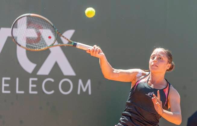 July 30, 2023, Lausanne, Vaud, Switzerland: Lausanne Switzerland, 07 30 2023: Elisabetta Cocciaretto of Italy during finall of Ladies Open Lausanne. Ladies Open Lausanne during the final between the French Clara Burel and the Italian Elisabetta Cocciaretto at Ladies Open Lausanne. Ladies Open Lausanne took place at the tennis club in Lausanne, the Olympic capital. Elisabetta Cocciaretto won 7-5, 4-6, 6-4. Lausanne Switzerland - ZUMAd206 0300585703st Copyright: xEricxDubostx