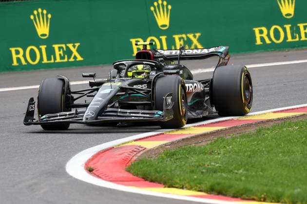F1 Gran Prix of Belgium Lewis Hamilton of Mercedes AMG Petronas F1 Team on track during the F1 Grand Prix of Belgium at Spa Francorchamps on July 30, 2023 Stavelot, Belgium. Stavelot Spa Francorchamps Belgium Copyright: xMarcoxCanonierox