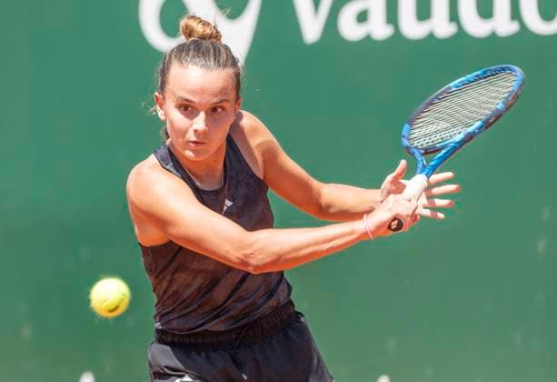 July 30, 2023, Lausanne, Vaud, Switzerland: Lausanne Switzerland, 07 30 2023: Clara Burel of France return during finall of Ladies Open Lausanne. Ladies Open Lausanne during the final between the French Clara Burel and the Italian Elisabetta Cocciaretto at Ladies Open Lausanne. Ladies Open Lausanne took place at the tennis club in Lausanne, the Olympic capital. Lausanne Switzerland - ZUMAd206 0300585862st Copyright: xEricxDubostx