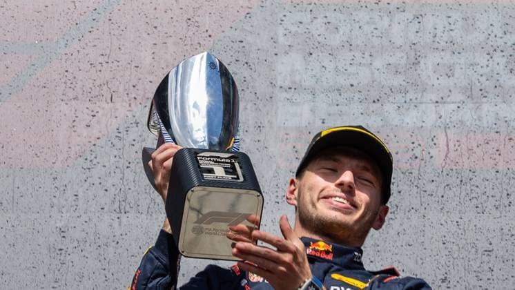 SPA-FRANCORCHAMPS, BELGIUM - JULY 30 : Max Verstapen Podium during the Belgian Grand Prix Formula One Spa Francorchamps on July 30, 2023 in Spa-Francorchamps, Belgium, 30 07 2023 ( Belgian Grand Prix Formula One 2023 PhotoNews Panoramic 