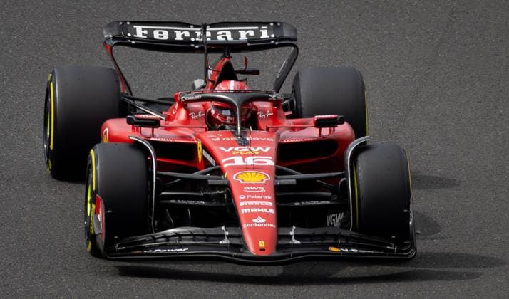 Scuderia Ferrari Monegasque rider Charles Leclerc pictured during the F1 Grand Prix of Belgium auto race, in Spa-Francorchamps, Sunday 30 July 2023. The Spa-Francorchamps Formula One Grand Prix takes place this weekend, from July 28th to July 30th. BENOITxDOPPAGNE  x71315452x