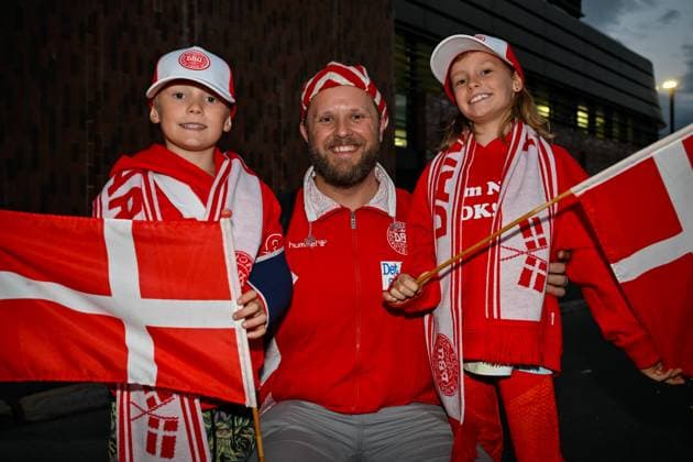 Sydney, NSW, Australia, Danish fans FIFA Women™s World Cup 2023 Group D match England v Denmark at Sydney Football Stadium (Allianz Stadium) 28 July 2023, Sydney, Australia. (Keith McInnes SPP)  Copyright: xKeithxMcInnes SPPx spp-en-KeMc-KMP-SPP-WWC2023-ENG-DEN-230728-005-99694