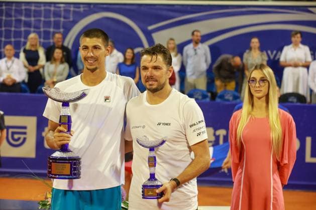 Croatia, Umag, 300723. Plava Laguna Croatia Open Umag. Final between Swiss Stan Wawrinka and Australian Alexei Popyrin. In the photo: photo shoot. Photo: Goran Sebelic CROPIX Copyright: xxGoranxSebelicx CROPIXx atp_finale18-300723