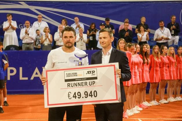 Croatia, Umag, 300723. Plava Laguna Croatia Open Umag. Final between Swiss Stan Wawrinka and Australian Alexei Popyrin. In the photo: second place won by Wawrinke. Photo: Goran Sebelic CROPIX Copyright: xxGoranxSebelicx CROPIXx atp_finale31-300723