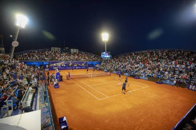 Croatia, Umag, 300723. Plava Laguna Croatia Open Umag. Final between Swiss Stan Wawrinka and Australian Alexei Popyrin. In the photo: a full stadium. Photo: Goran Sebelic CROPIX Copyright: xxGoranxSebelicx CROPIXx atp_finale48-300723