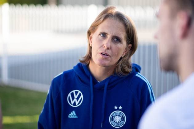 Britta Carlson Germany, Co Coach , AUS, Press Conference DFB Women National Team Germany, FIFA Women World Cup Australia 2023, 31 07 2023 AUS, Press Conference DFB Women National Team Germany, FIFA Women World Cup Australia 2023, 31 07 2023 Wyong Copyright: xEibner-Pressefoto Memmlerx EP_MMR