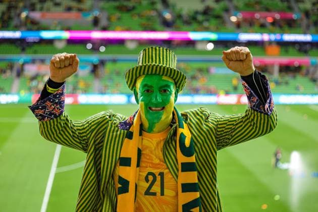 Canada v Australia Women 2023 FIFA Women™s World Cup 31 07 2023. Australia fan during the 2023 FIFA Women™s World Cup match between Canada Women and Australia Women at Melbourne Rectangular Stadium, Melbourne, Australia on 31 July 2023. Editorial use only , Copyright: xNigelxKeenex PSI-17738-0012
