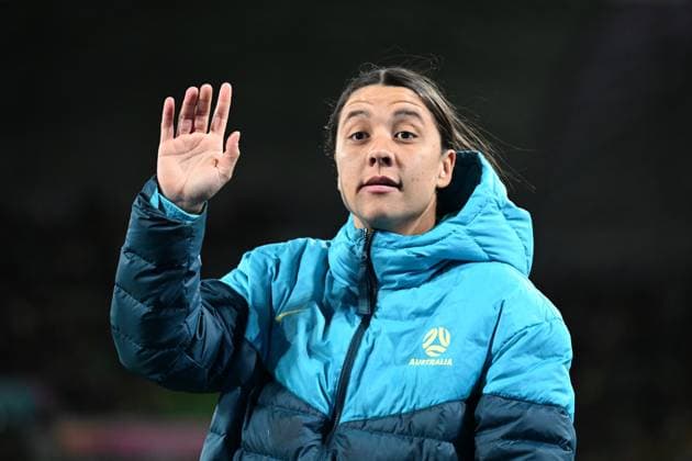 WWC23 CANADA AUSTRALIA, Sam Kerr of Australia waves to the crowd ahead of the FIFA Women s World Cup 2023 soccer match between Canada and Australia at Melbourne Rectangular Stadium in Melbourne, Monday, July 31, 2023. ( NO ARCHIVING, EDITORIAL USE ONLY, NO USE IN BOOKS WITHOUT CONSENT MELBOURNE VICTORIA AUSTRALIA  Copyright: xJAMESxROSSx 20230731001826326746