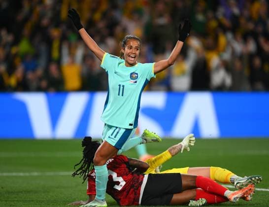 Mandatory Credit: Photo by Morgan Hancock Shutterstock (14028970bk) Mary Fowler of Australia scores before VAR rule it offside Canada Women v Australia Women, FIFA Women s World Cup, Group B, International Football, Melbourne Rectangular Stadium, Perth, Australia - 31 July 2023 Canada Women v Australia Women, FIFA Women s World Cup, Group B, International Football, Melbourne Rectangular Stadium, Perth, Australia - 31 July 2023 Copyright: xMorganxHancock Shutterstockx 14028970bk