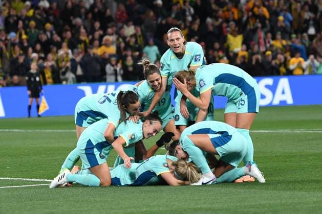 Mandatory Credit: Photo by Morgan Hancock Shutterstock (14028970cj) Mary Fowler of Australia scores before VAR rule it offside Canada Women v Australia Women, FIFA Women s World Cup, Group B, International Football, Melbourne Rectangular Stadium, Perth, Australia - 31 July 2023 Canada Women v Australia Women, FIFA Women s World Cup, Group B, International Football, Melbourne Rectangular Stadium, Perth, Australia - 31 July 2023 Copyright: xMorganxHancock Shutterstockx 14028970cj