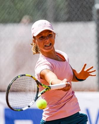 DTB internationals Ladies Open 2023 by Wilson, 31 07 2023, 24 boso Ladies Open Hechingen, Category AA 1 Round Qualification Sign In Doubles Gwendolyn Fedel GER vs Nina Radovanovic FRA Gwendolyn Fedel GER DTB internationals Ladies Open 2023 by Wilson Hechingen Copyright: xEibner-Pressefoto RogerxBuerkex EP_EER