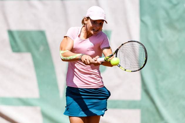 DTB internationals Ladies Open 2023 by Wilson, 31 07 2023, 24 boso Ladies Open Hechingen, Category AA 1 Round Qualification Sign In Doubles Gwendolyn Fedel GER vs Nina Radovanovic FRA Gwendolyn Fedel GER DTB internationals Ladies Open 2023 by Wilson Hechingen Copyright: xEibner-Pressefoto RogerxBuerkex EP_EER