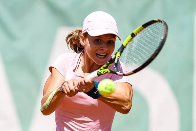 DTB internationals Ladies Open 2023 by Wilson, 31 07 2023, 24 boso Ladies Open Hechingen, Category AA 1 Round Qualification Sign In Doubles Gwendolyn Fedel GER vs Nina Radovanovic FRA Gwendolyn Fedel GER DTB internationals Ladies Open 2023 by Wilson Hechingen Copyright: xEibner-Pressefoto RogerxBuerkex EP_EER