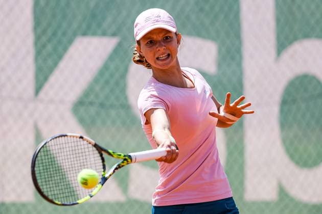DTB internationals Ladies Open 2023 by Wilson, 31 07 2023, 24 boso Ladies Open Hechingen, Category AA 1 Round Qualification Sign In Doubles Gwendolyn Fedel GER vs Nina Radovanovic FRA Gwendolyn Fedel GER DTB internationals Ladies Open 2023 by Wilson Hechingen Copyright: xEibner-Pressefoto RogerxBuerkex EP_EER