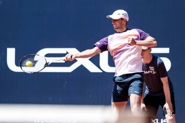 TENNIS - ATP, Tennis Herren Generali Open 2023 KITZBUEHEL,AUSTRIA,31.JUL.23 - TENNIS - ATP World Tour, Generali Open. Image shows Filip Misolic (AUT).  GEPAxpictures xPatrickxSteiner