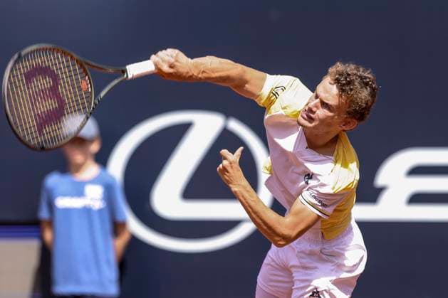 TENNIS - ATP, Tennis Herren Generali Open 2023 KITZBUEHEL,AUSTRIA,31.JUL.23 - TENNIS - ATP World Tour, Generali Open. Image shows Luca Van Assche (FRA).  GEPAxpictures xPatrickxSteiner