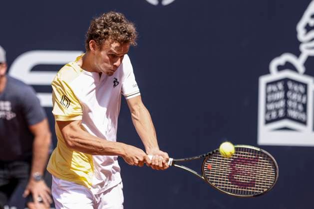 TENNIS - ATP, Tennis Herren Generali Open 2023 KITZBUEHEL,AUSTRIA,31.JUL.23 - TENNIS - ATP World Tour, Generali Open. Image shows Luca Van Assche (FRA).  GEPAxpictures xPatrickxSteiner