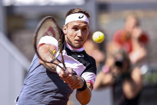 TENNIS - ATP, Tennis Herren Generali Open 2023 KITZBUEHEL,AUSTRIA,31.JUL.23 - TENNIS - ATP World Tour, Generali Open. Image shows Alex Molcan (SVK).  GEPAxpictures xPatrickxSteiner