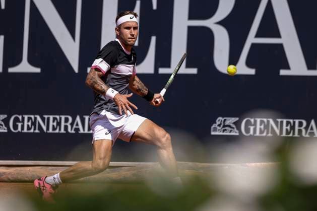 TENNIS - ATP, Tennis Herren Generali Open 2023 KITZBUEHEL,AUSTRIA,31.JUL.23 - TENNIS - ATP World Tour, Generali Open. Image shows Alex Molcan (SVK).  GEPAxpictures xPatrickxSteiner