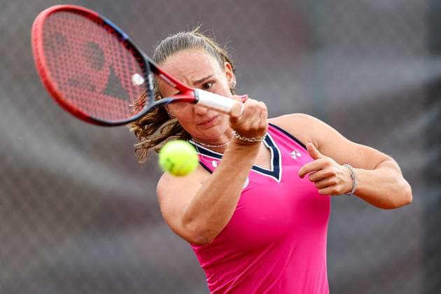 DTB internationals Ladies Open 2023 by Wilson, 31 07 2023, 24 boso Ladies Open Hechingen, Category AA 1 Round Qualification Sign In Doubles Marie Vogt GER vs Mara Guth GER Mara Guth GER DTB internationals Ladies Open 2023 by Wilson Hechingen Copyright: xEibner-Pressefoto RogerxBuerkex EP_EER