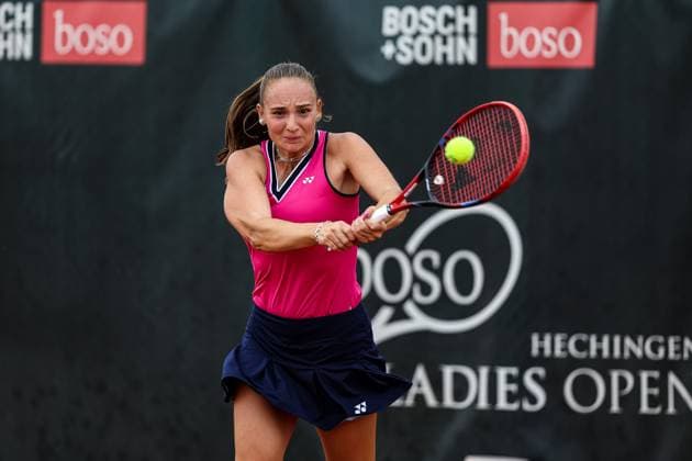 DTB internationals Ladies Open 2023 by Wilson, 31 07 2023, 24 boso Ladies Open Hechingen, Category AA 1 Round Qualification Sign In Doubles Marie Vogt GER vs Mara Guth GER Mara Guth GER DTB internationals Ladies Open 2023 by Wilson Hechingen Copyright: xEibner-Pressefoto RogerxBuerkex EP_EER