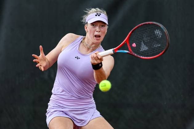 DTB internationals Ladies Open 2023 by Wilson, 31 07 2023, 24 boso Ladies Open Hechingen, Category AA 1 Round Qualification Sign In Doubles Marie Vogt GER vs Mara Guth GER Marie Vogt GER DTB internationals Ladies Open 2023 by Wilson Hechingen Copyright: xEibner-Pressefoto RogerxBuerkex EP_EER