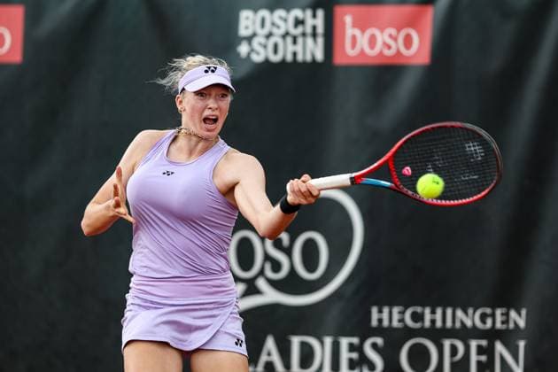 DTB internationals Ladies Open 2023 by Wilson, 31 07 2023, 24 boso Ladies Open Hechingen, Category AA 1 Round Qualification Sign In Doubles Marie Vogt GER vs Mara Guth GER Marie Vogt GER DTB internationals Ladies Open 2023 by Wilson Hechingen Copyright: xEibner-Pressefoto RogerxBuerkex EP_EER