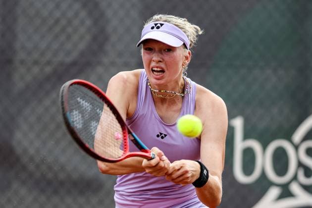 DTB internationals Ladies Open 2023 by Wilson, 31 07 2023, 24 boso Ladies Open Hechingen, Category AA 1 Round Qualification Sign In Doubles Marie Vogt GER vs Mara Guth GER Marie Vogt GER DTB internationals Ladies Open 2023 by Wilson Hechingen Copyright: xEibner-Pressefoto RogerxBuerkex EP_EER