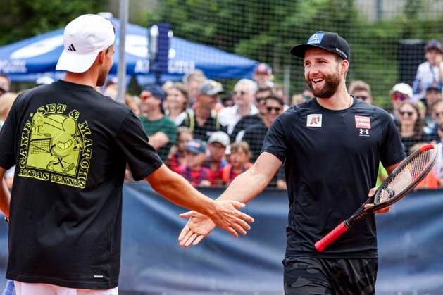 TENNIS - ATP, Tennis Herren Generali Open 2023 KITZBUEHEL,AUSTRIA,31.JUL.23 - TENNIS - ATP World Tour, Generali Open. Image shows Dominic Thiem and Marco Schwarz (AUT).  GEPAxpictures xPatrickxSteiner