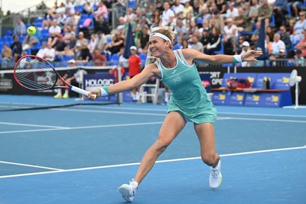 International women s tennis tournament, 1st round, Marie Bouzkova, pictured, (CZE) vs. Jaqueline Cristian (RO), in Prague, Czech Republic, July 31, 2023. (CTKxPhoto MichalxKamaryt) CTKPhotoP2023073105225  CTKPhotoP2023073105225