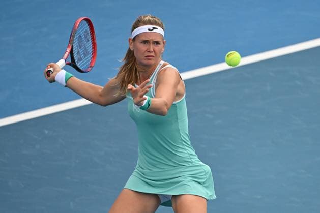 International women s tennis tournament, 1st round, Marie Bouzkova, pictured, (CZE) vs. Jaqueline Cristian (RO), in Prague, Czech Republic, July 31, 2023. (CTKxPhoto MichalxKamaryt) CTKPhotoP2023073105416  CTKPhotoP2023073105416