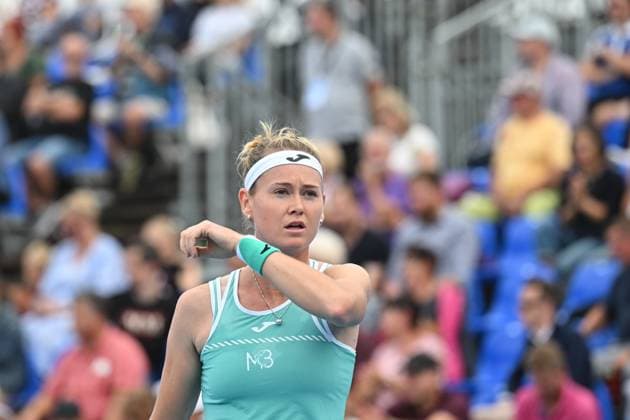 International women s tennis tournament, 1st round, Marie Bouzkova, pictured, (CZE) vs. Jaqueline Cristian (RO), in Prague, Czech Republic, July 31, 2023. (CTKxPhoto MichalxKamaryt) CTKPhotoP2023073105515  CTKPhotoP2023073105515