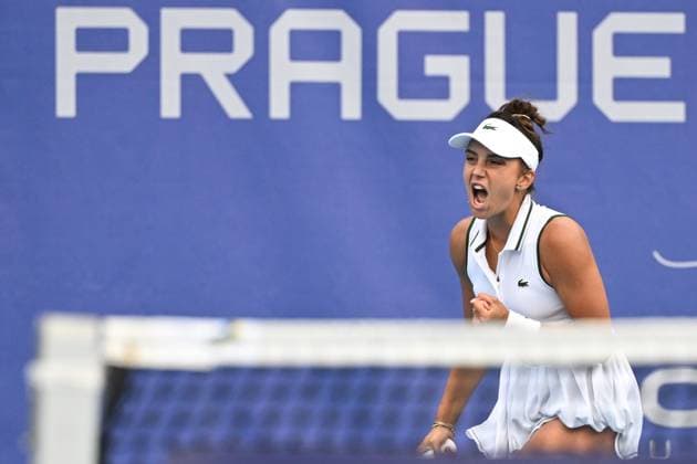 International women s tennis tournament, 1st round, Marie Bouzkova (CZE) vs. Jaqueline Cristian, pictured, (RO), in Prague, Czech Republic, July 31, 2023. (CTKxPhoto MichalxKamaryt) CTKPhotoP2023073105764  CTKPhotoP2023073105764
