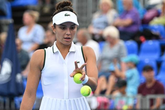 International women s tennis tournament, 1st round, Marie Bouzkova (CZE) vs. Jaqueline Cristian, pictured, (RO), in Prague, Czech Republic, July 31, 2023. (CTKxPhoto MichalxKamaryt) CTKPhotoP2023073105810  CTKPhotoP2023073105810
